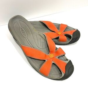 KEEN Women’s Size 11 Sport Sandals Orange Gray Toe Guard Comfort Travel Hiking